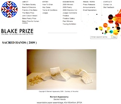 Blake Prize Website Screenshot